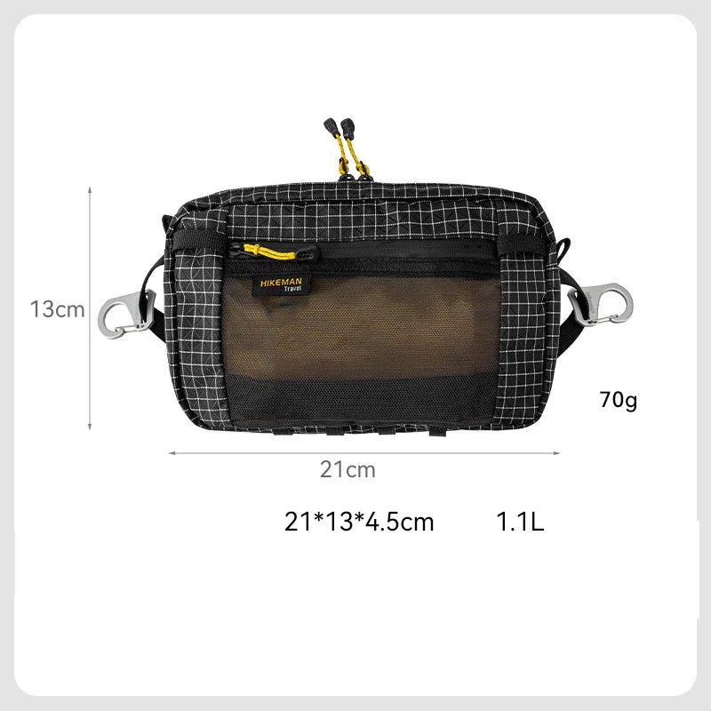Waterproof UHMWPE Waist Fanny Pack – 1.1L Lightweight Hip Bag for Cycling, Running, Hiking & Outdoor Sports, 70g