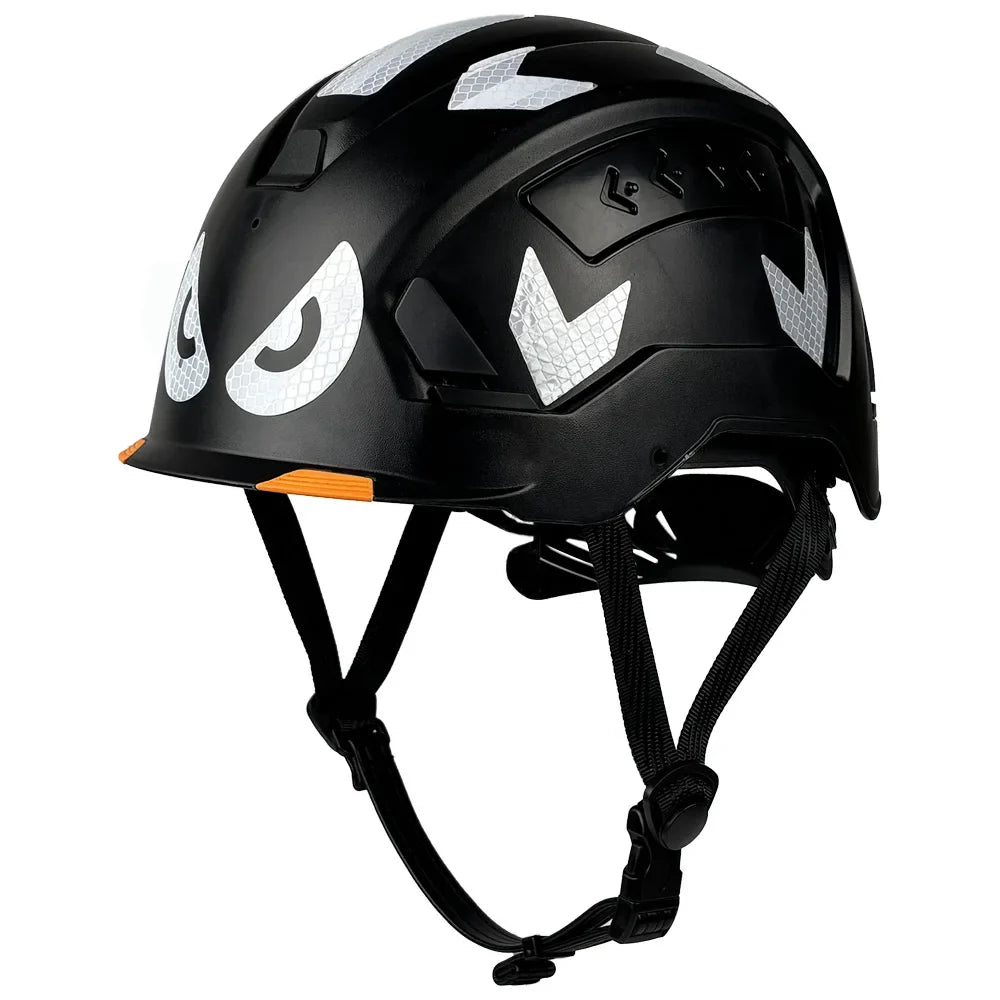 ANSI CE Safety Helmet - Breathable ABS Construction Hard Hat with Sliding Vents & Reflective Stickers