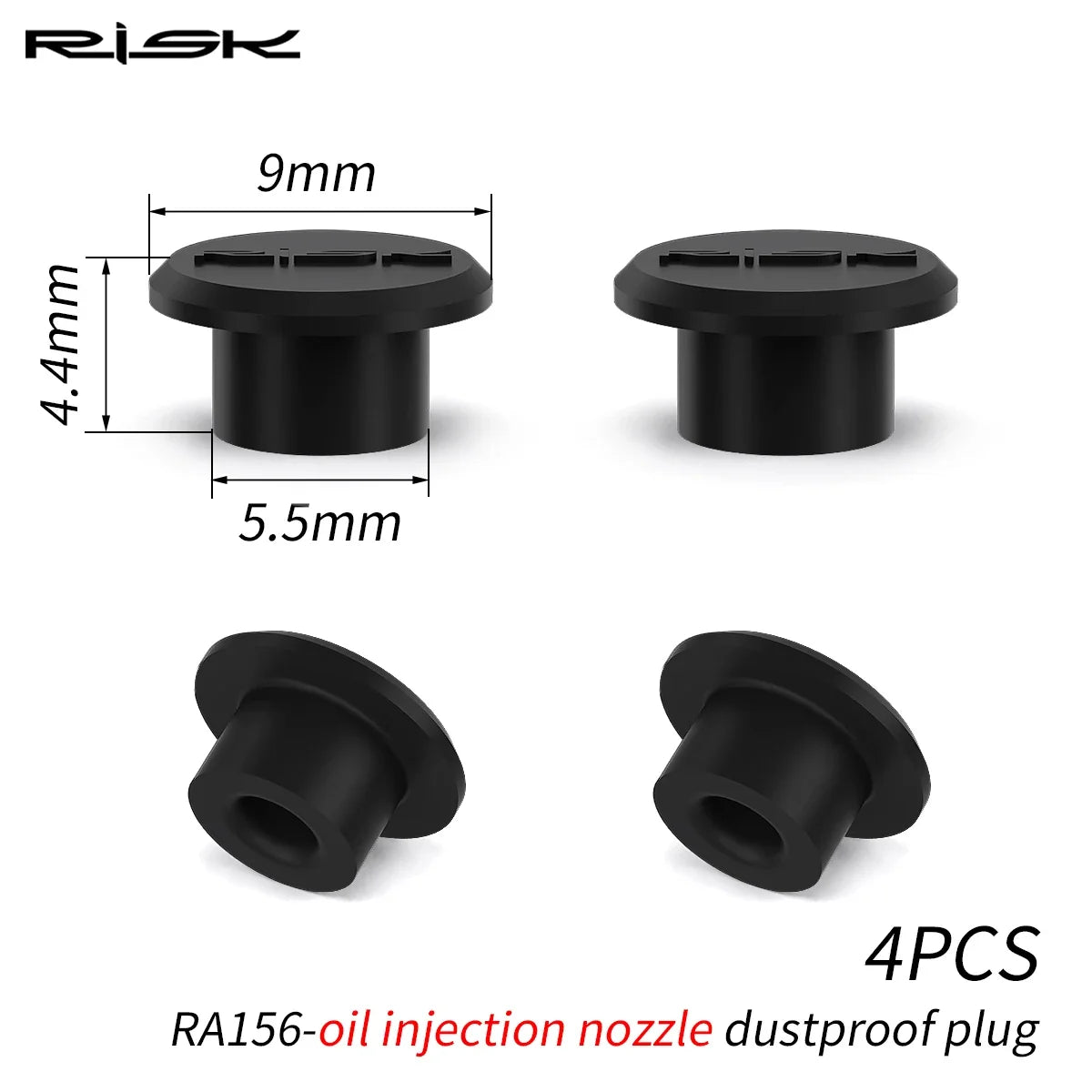 4PCS RISK Road Bike Disc Brake Bleed Nipple Caps – Dustproof Oil Nozzle Covers for Shimano R7170 / R8170 Bicycle Maintenance Parts