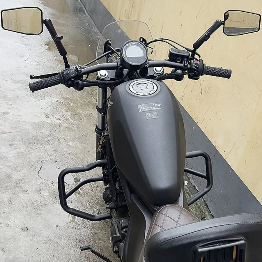 Universal Foldable Rear View Mirror for Motorcycles - Easy Installation & Adjustable Design