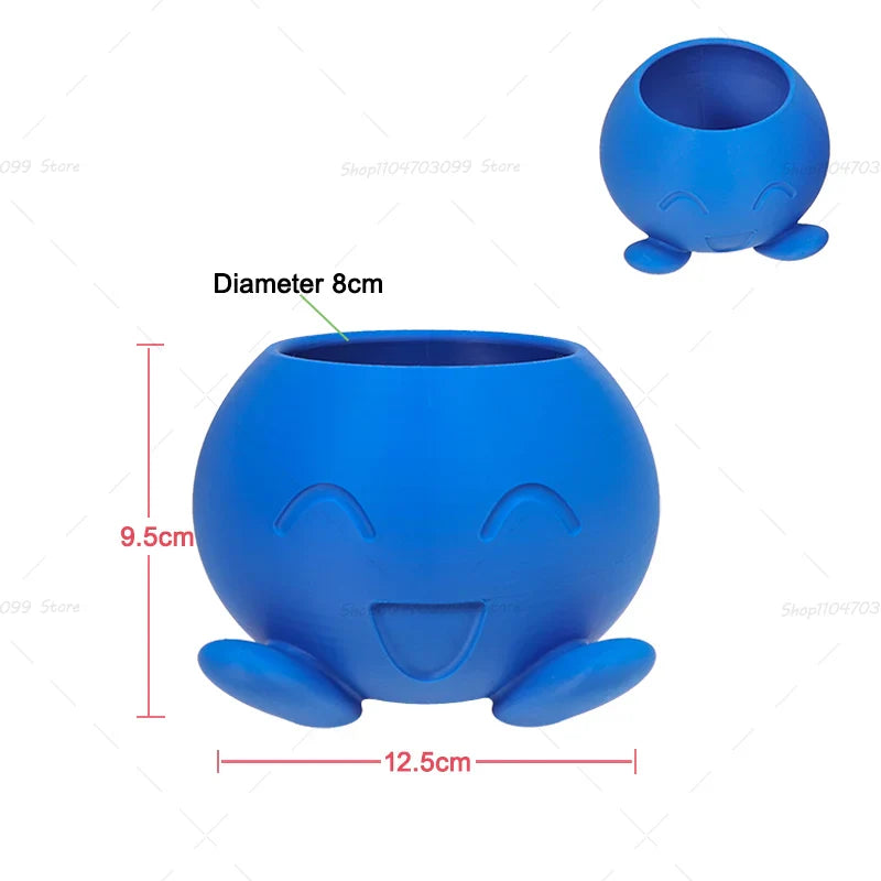 3D Printed Anime Pokémon Oddish Figure – Flowerpot for Dried or Artificial Flowers, Decorative Ornament