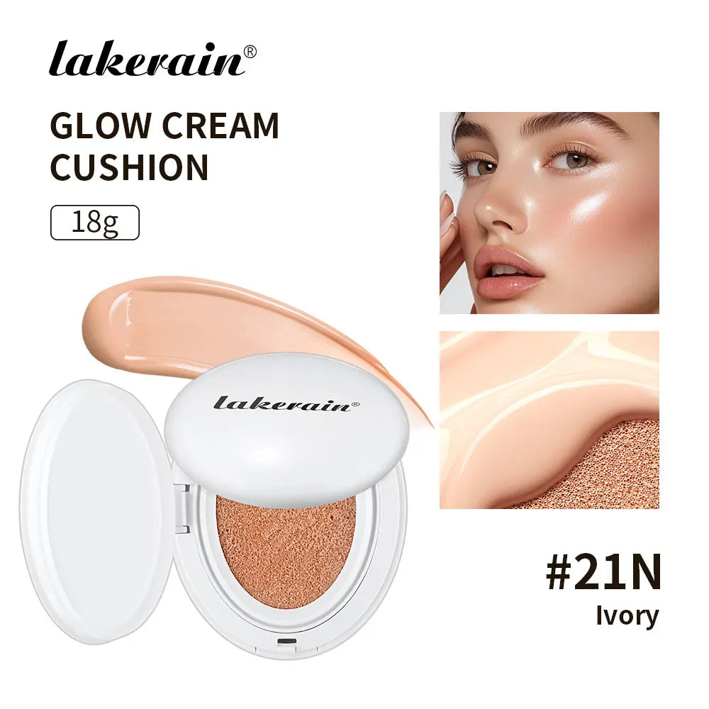 NEW Glow CC Cream Foundation Cushion – Waterproof, Long-Lasting Brightening Face Base Makeup for Women, Korean Cosmetics
