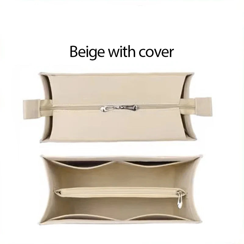 Premium Purse Insert Organizer – Felt Bag Insert with Multiple Pockets for Dior Book Tote & Small Bags