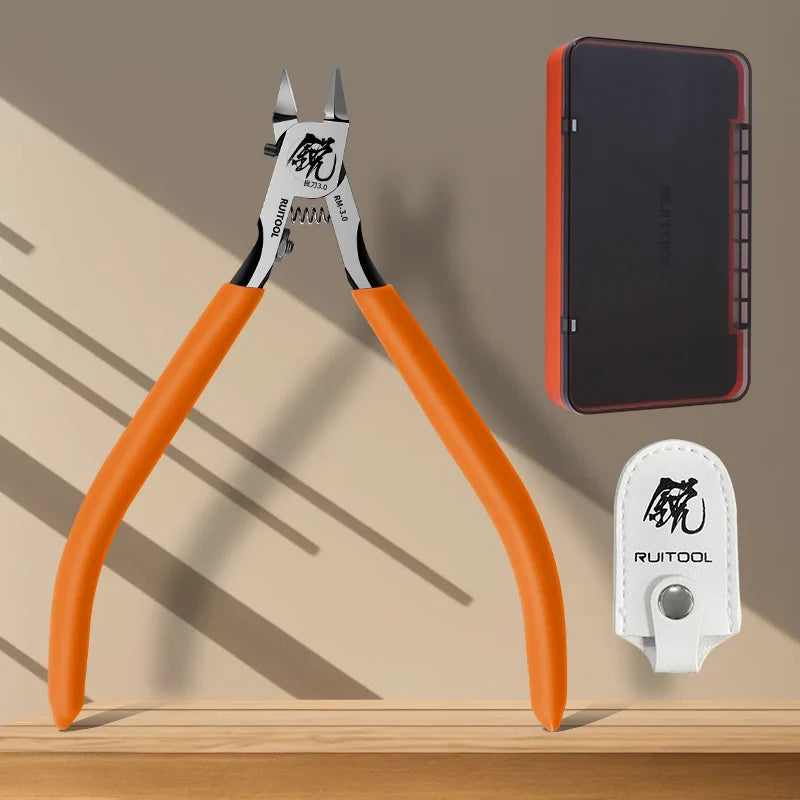 Model Pliers CR-V Ultra-Thin Single Blade Gundam Nipper – Non Slip Grip Sprue Cutter for Plastic Model Cutting & Building