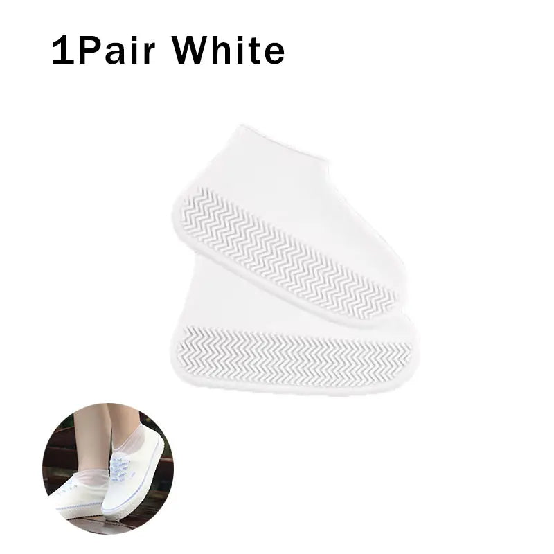 Reusable Waterproof Rain Shoe Covers – Non slip Silicone & Latex Outdoor Walking Shoe Protection