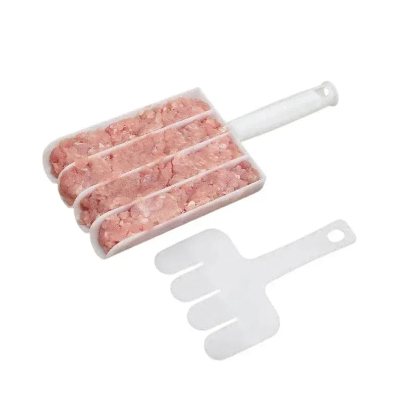 Creative Kitchen Triple Meatball Maker – Non-Stick Meatball Scoop with Cutting Spade for Easy Meatball Preparation