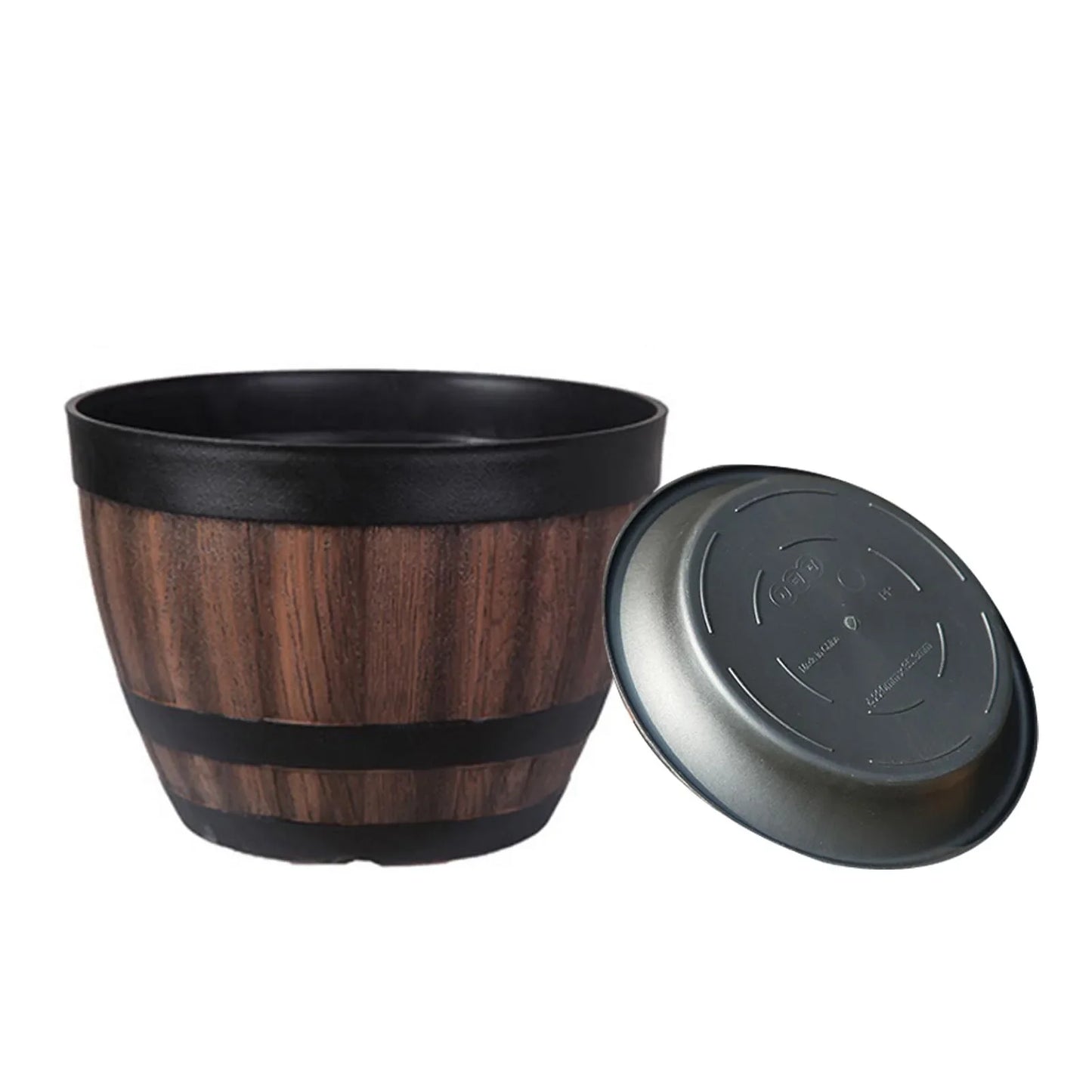 Large Capacity Bucket-Style Flower Pot – Retro Planter for Home & Garden