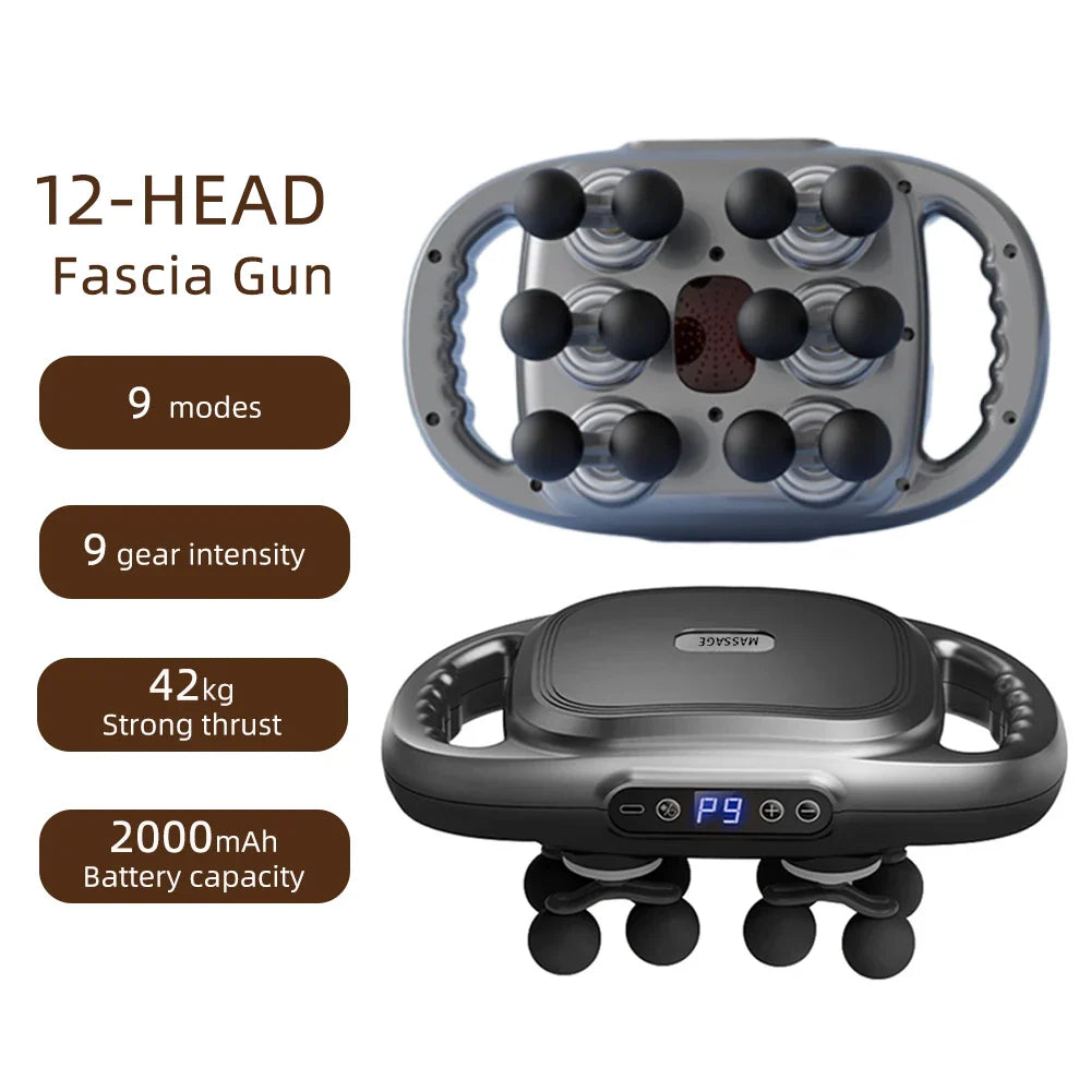 16-Head Fascia Massage Gun – High-Frequency Vibration Body Massager for Back, Waist, Neck, and Shoulders, Muscle Relief
