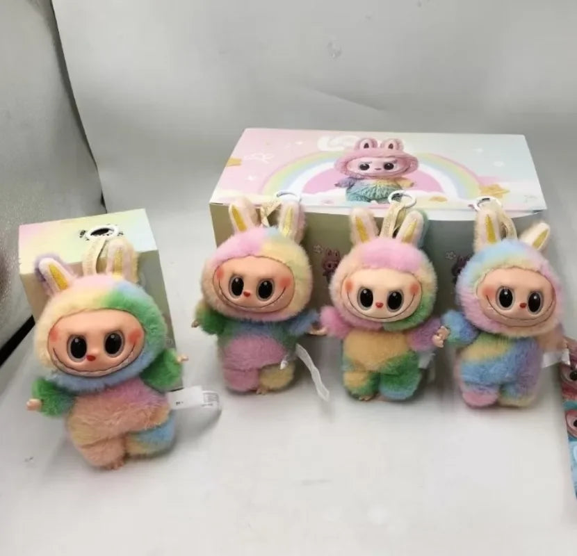 Labob-V4 Blind Box Plush Keychain — Cute Collectible Mystery Monster Figure, Macaron Surprise Anime Toy