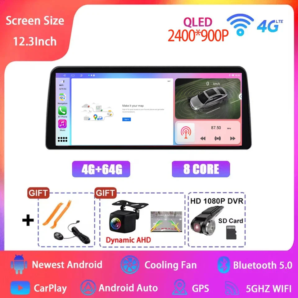 Android 15 Car Radio for Honda Civic FE/FL 2021-2023 - 12.3 Inch Multimedia Touch Screen GPS Navigation Player