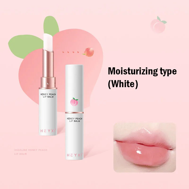 Honey Peach Color-Changing Lip Balm – Moisturizing Lip Plumper Hydrating Nourishing Lip Care Cosmetic