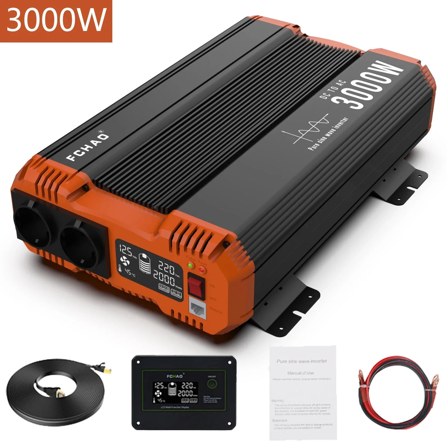High Power Pure Sine Wave Inverter — 7000W DC to AC 220V/230V Converter for Home, RV & Off-Grid