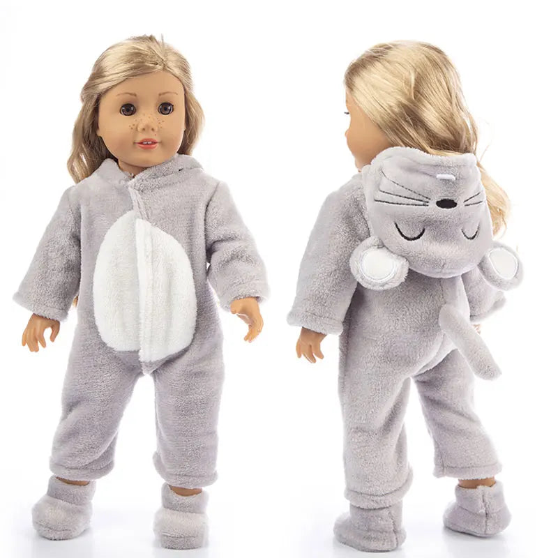 Animal Pajamas for 18-inch Dolls – Clothes & Accessories for American Girl & Our Generation Dolls