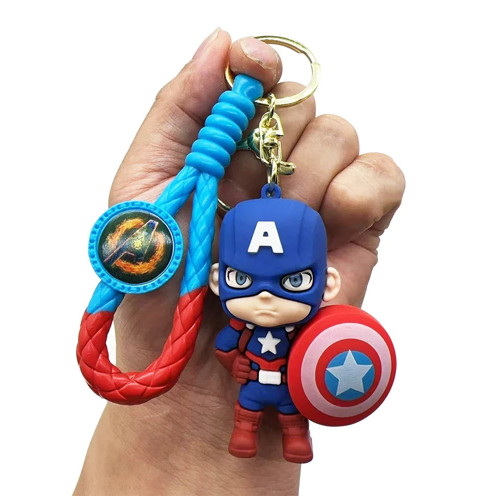 Marvel Avengers Keychain - Spiderman, Iron Man, Captain America, Thor, Batman Keyring - Perfect Gift for Friends