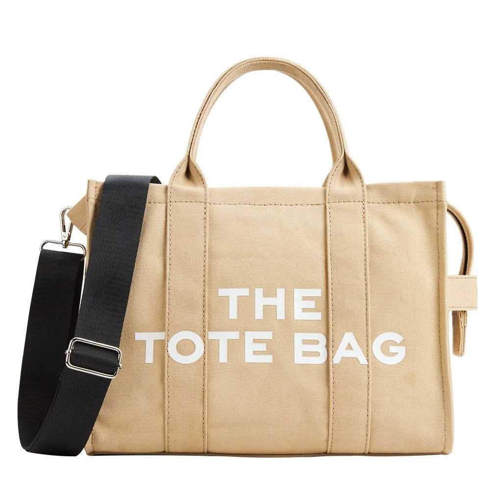 THE TOTE BAG — Designer Fashion Canvas Handbag for Women, Adjustable Shoulder & Crossbody Strap, Large Capacity