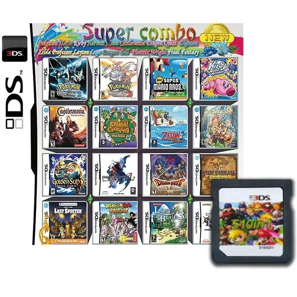 4300-in-1 Multi Game R4 Cartridge Card – High Capacity Video Game Compilation for DS, NDS, 3DS & NDSL Handheld Console Player Card