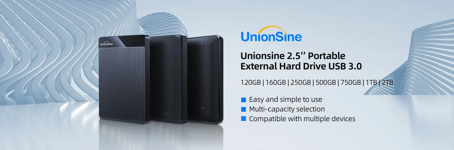 UnionSine 3.5" External Hard Disk HDD - 4TB to 18TB, USB 3.2 Gen, Compatible with Desktop, Laptop, Mac, Xbox, PS4, TV