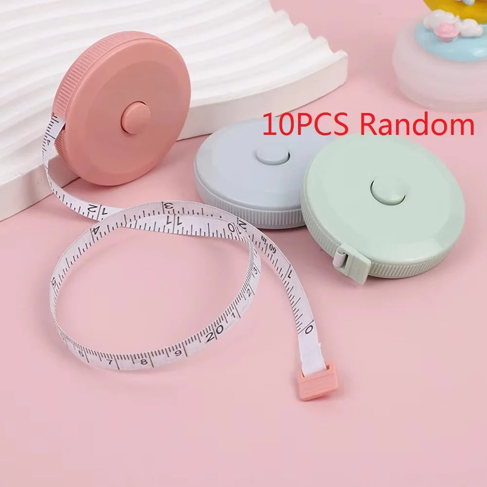 Portable 1.5m Soft Tape Measure – Mini Student Sewing Measuring Tool (1PC/15PCS) for Clothes, Fabric & DIY Use