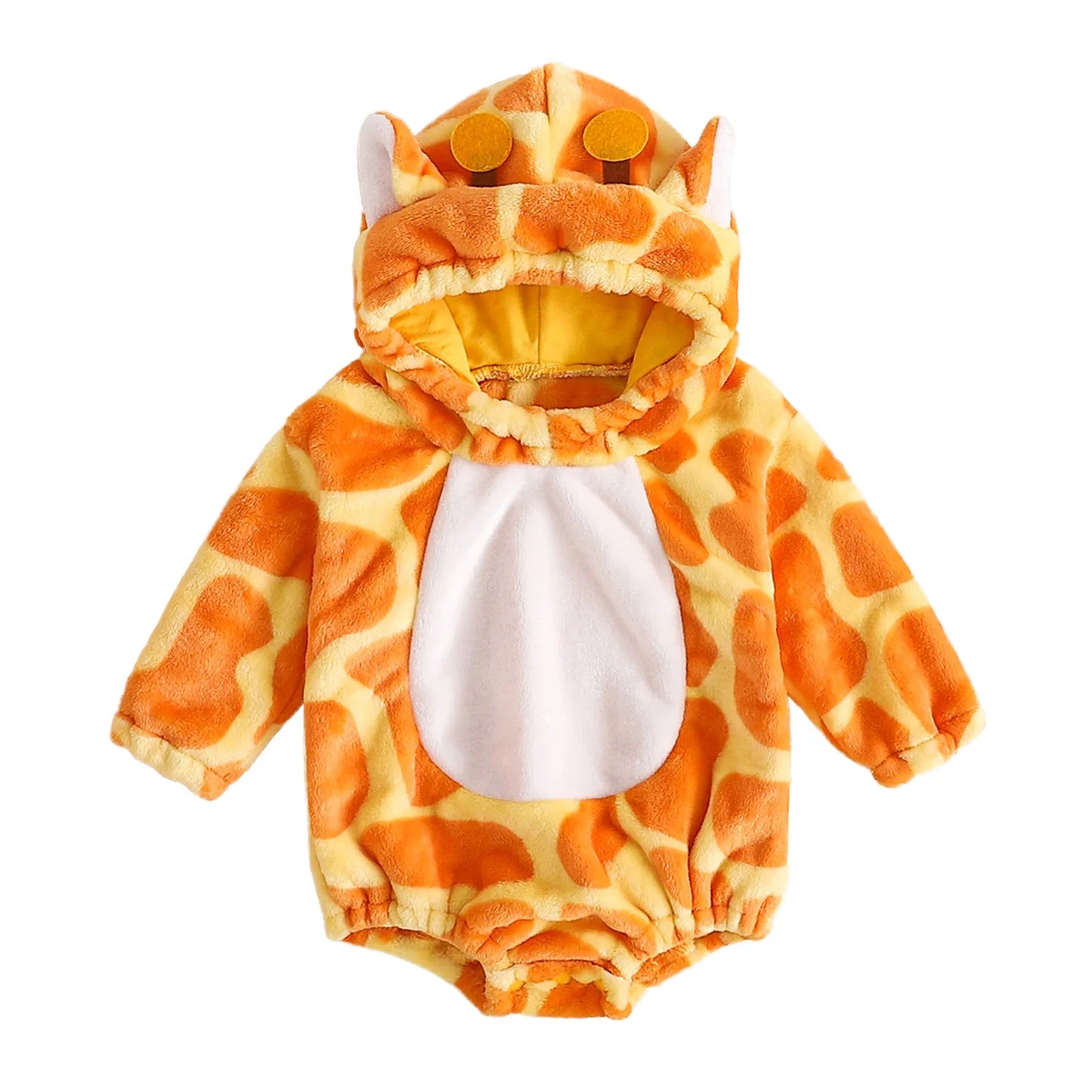 Baby Animal Hooded Romper β Flannel Costume Jumpsuit for Newborn Boys & Girls, Halloween Outfit