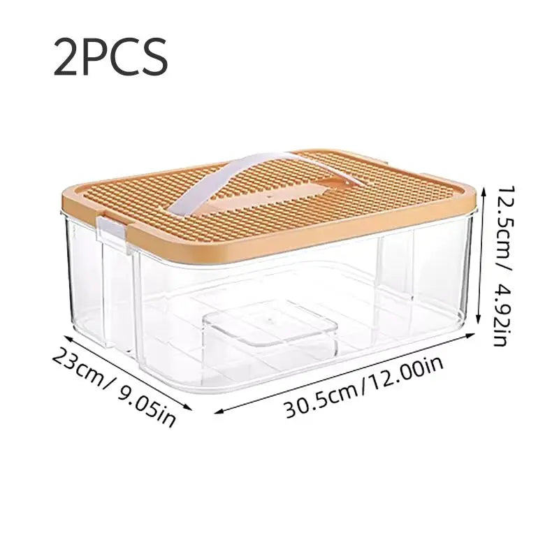 Brick-Shaped Building Blocks Storage Box for Kids – Stackable Plastic Toy Organizer Bin with Lid for Sundries & Toys