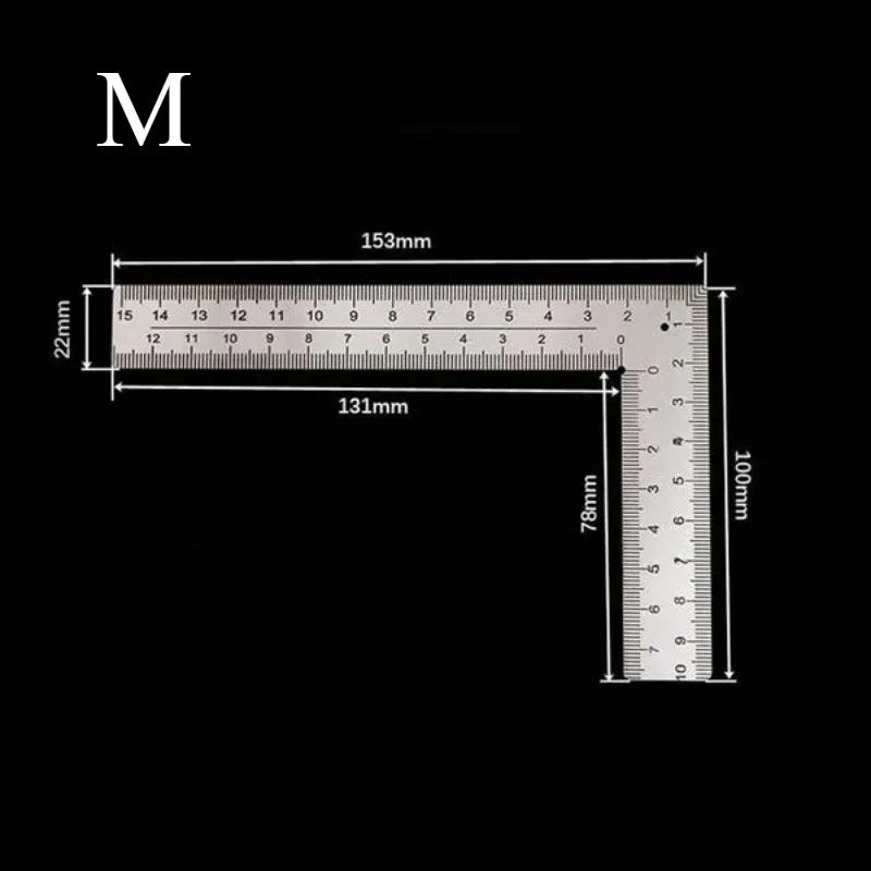 Cute Stainless Steel Mini Square Ruler – Metal Measuring & Layout Tool for School Supplies, Precision Craft & Geometry Work