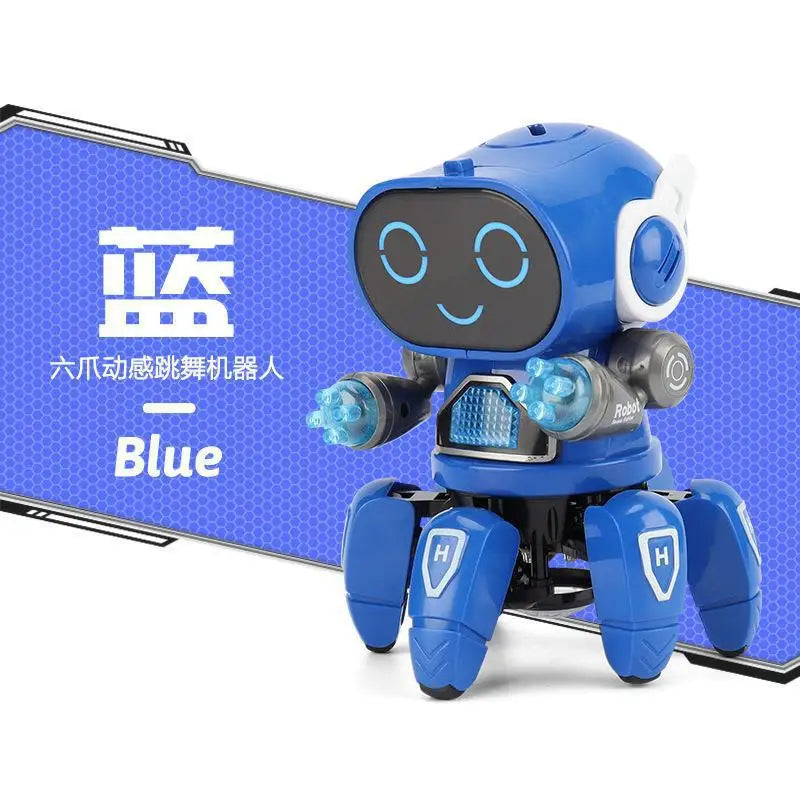 Dance Music Robot Octopus Toy – 6-Claw Spider Vehicle Robot with Lights & Sound, Early Education Birthday Gift for Kids