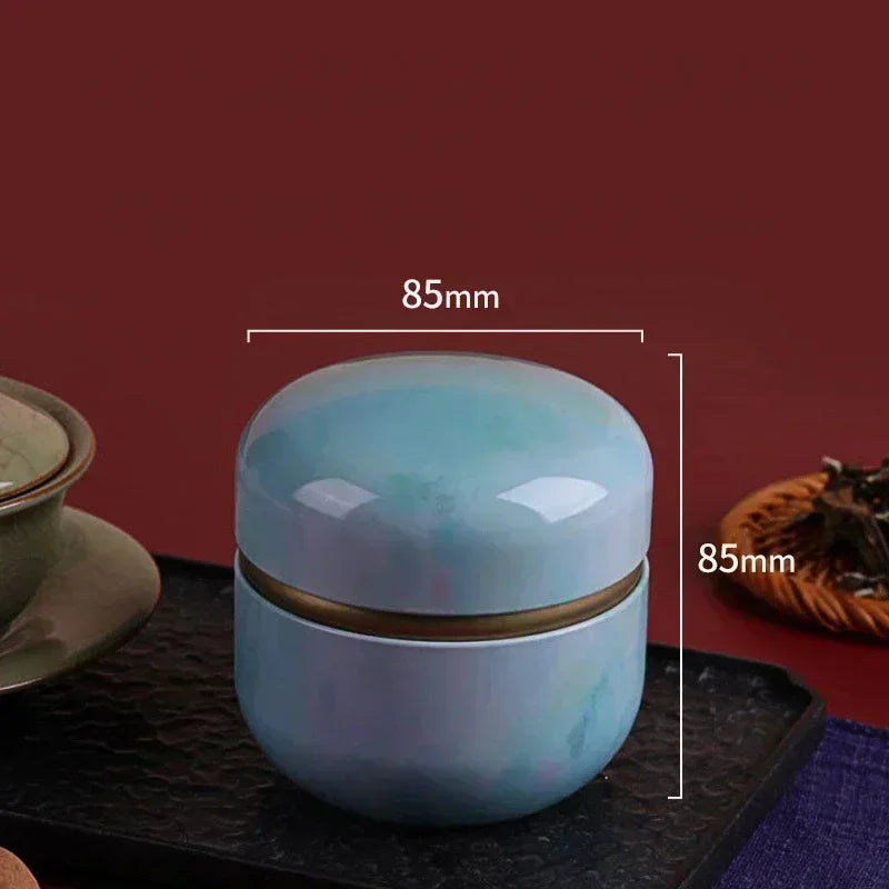 Portable Tea Caddy Tin Box – Sealed Storage Container for Tea, Coffee, Candy & Snacks | Mini Metal Organizer for Kitchen & Travel Storage