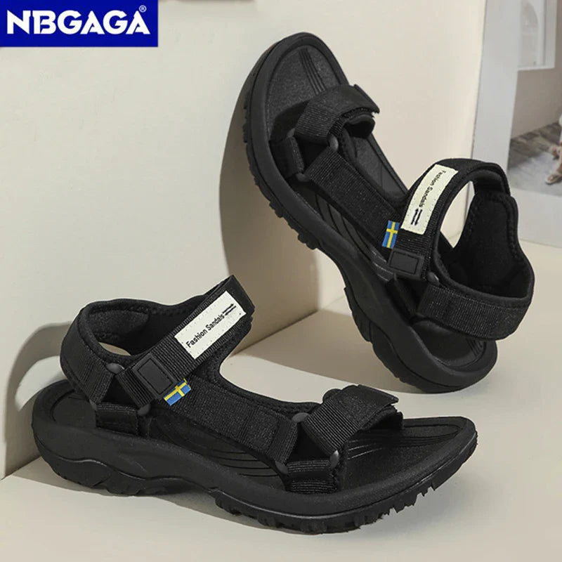 Women’s Casual Flat Sandals – Soft Sole Open-Toe Summer Beach Shoes, Breathable Comfort Walking Footwear for Outdoor Wear
