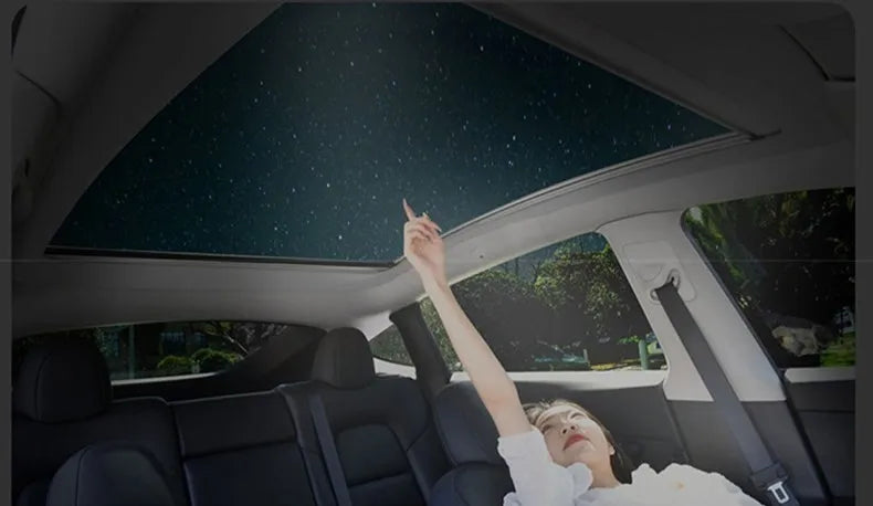 Magnetic Sunshade for Tesla Model Y 2022–2024 – Front & Rear Glass Roof Skylight Sunroof Accessory