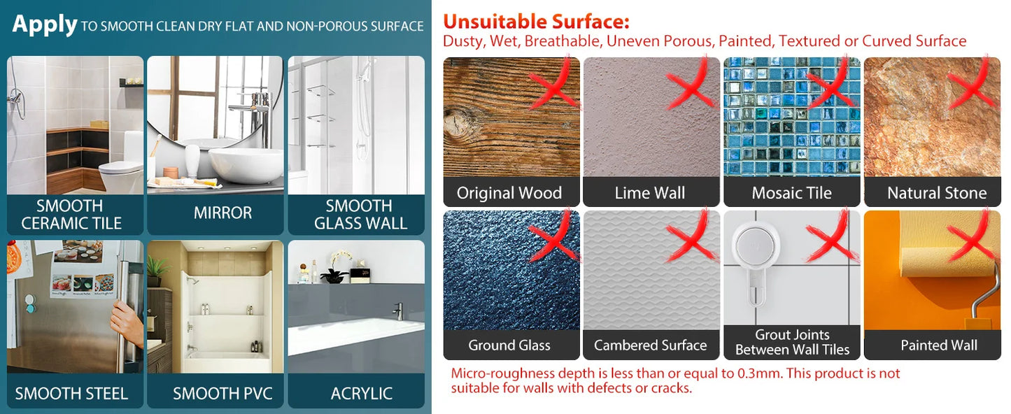 TAILI Shower Shaving Mirror with Storage Tray – Razor Holder, Suction Cup, Shatterproof & Fogless Bathroom Mirror