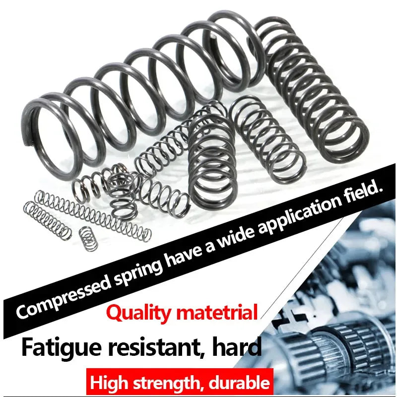 0.5mm/0.6mm/0.7mm Micro Compression Springs – Spring Steel Wire, 4–11mm OD & 5–50mm Length, Customizable