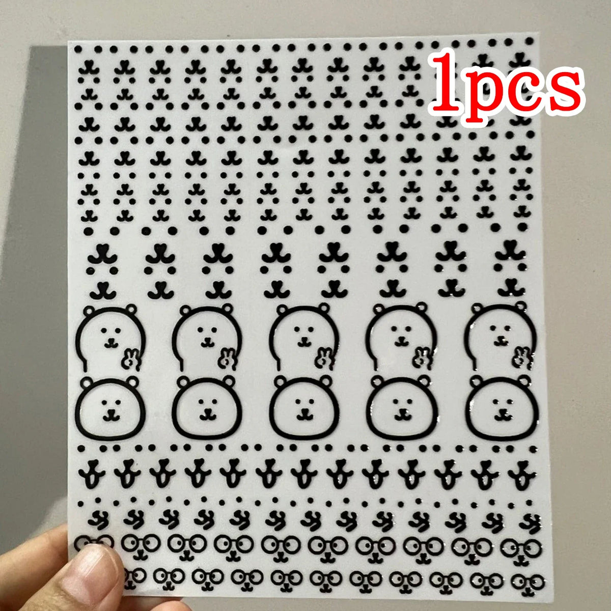Cute Cartoon Joke Bear Water Cup Stickers – Waterproof Scratch-Resistant Transfer Decals for Cups, Laptops & DIY Decoration (1/3/6PCS Set)