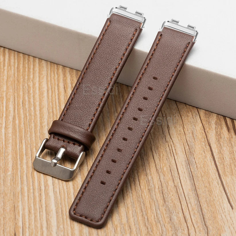 Genuine Leather Strap for Huawei Band 8/9 β Fashionable Watch Band Loop with Clasp for Men & Women
