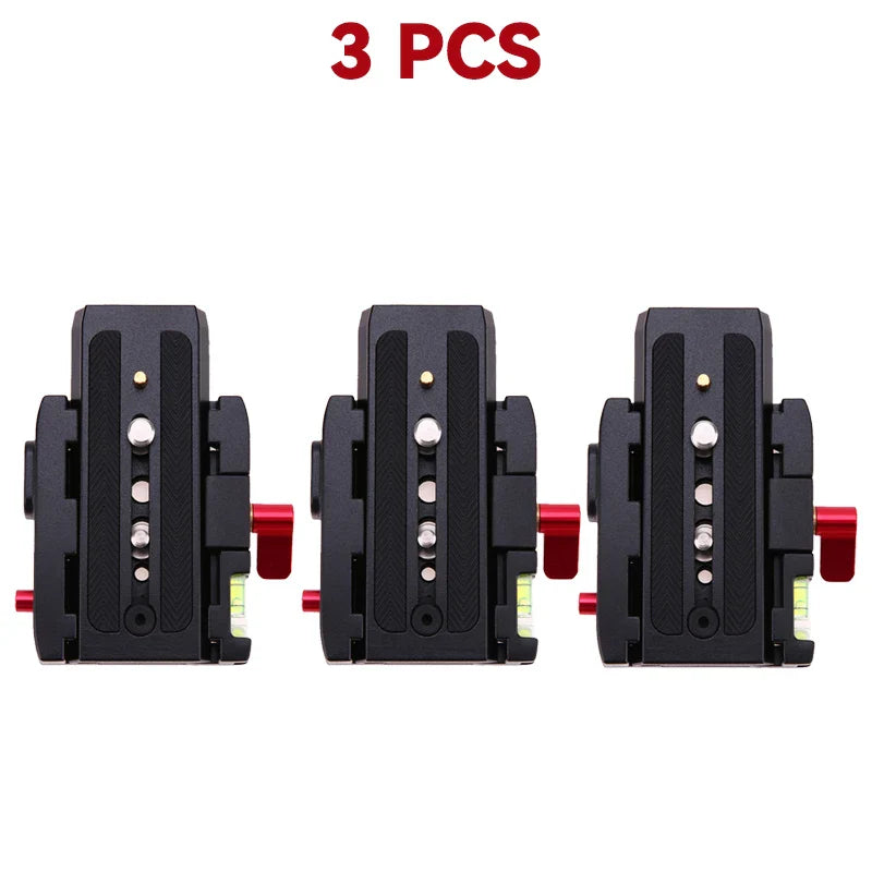 Quick Release Plate Adapter for Manfrotto 501/503/701HDV – Aluminium Tripod Clamp Replacement Kit 577/519/561/Q5 Compatible