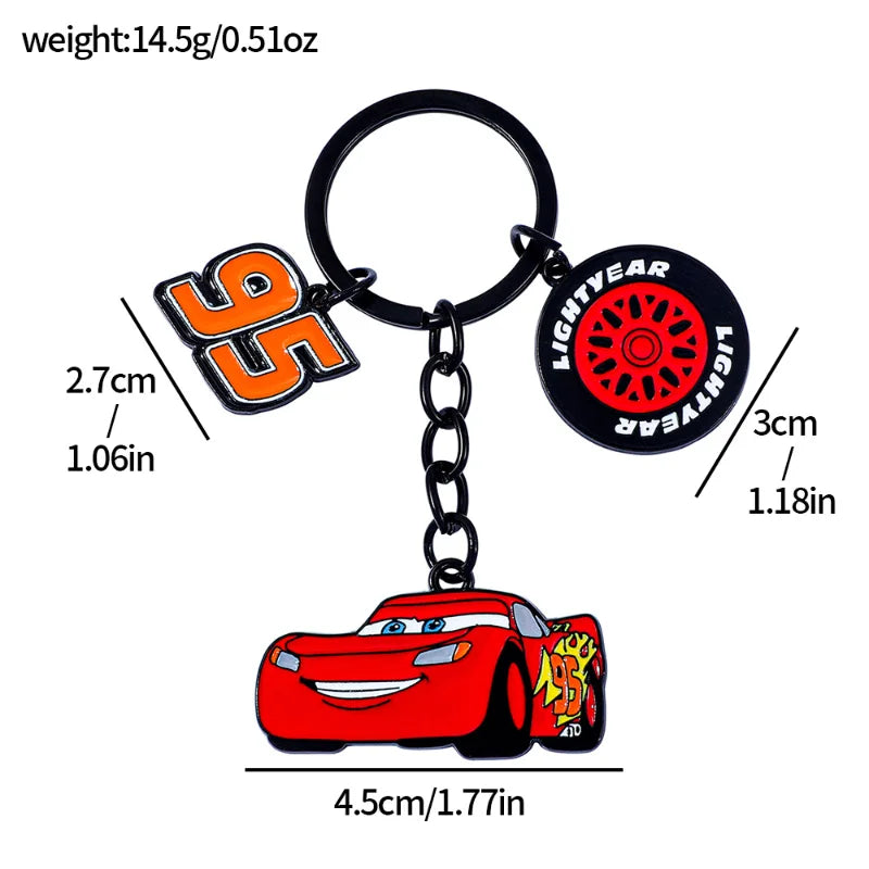 Disney Pixar Lightning McQueen Kawaii Keychain β Cars Cartoon Figure Backpack Pendant Cosplay Gift