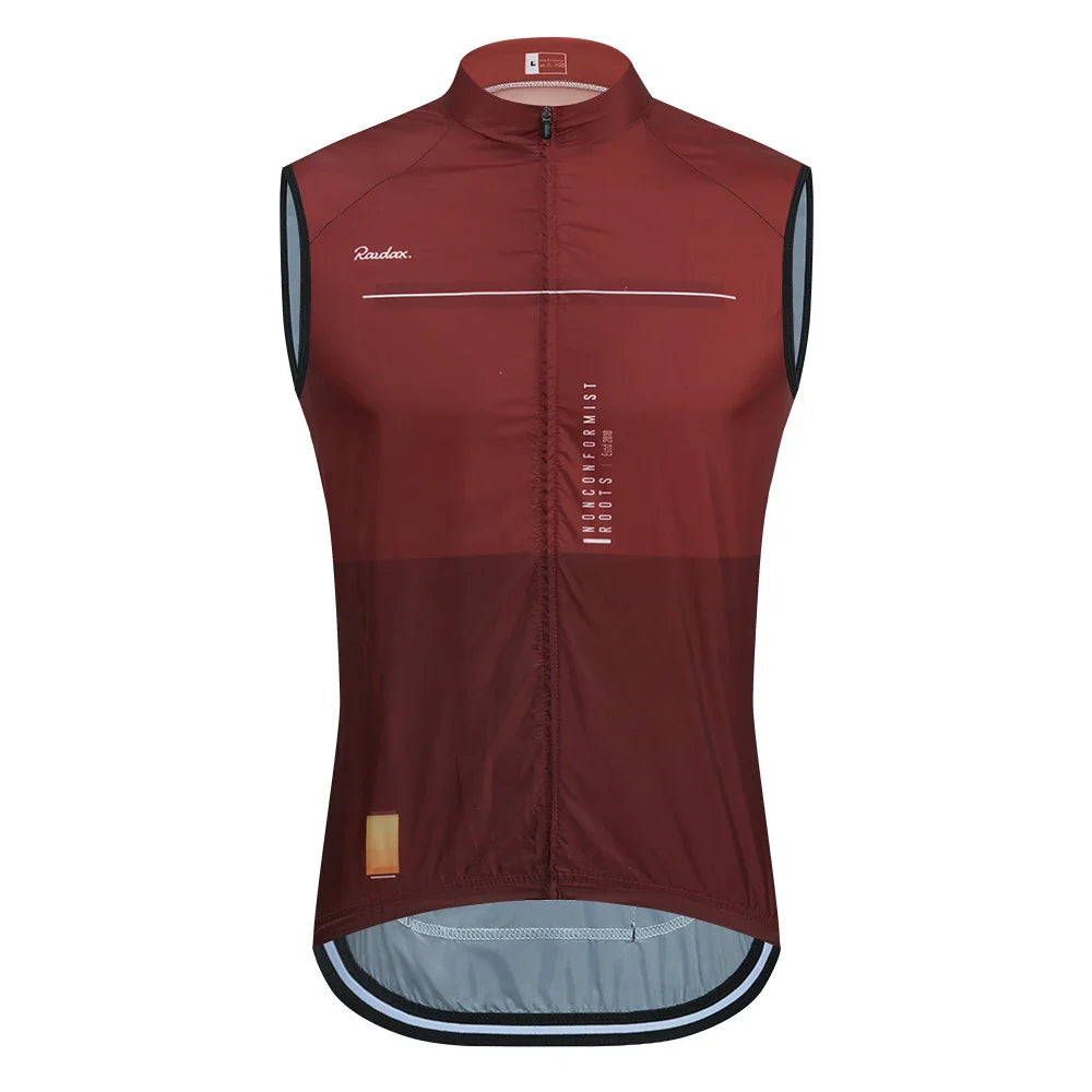 Raudax Men's Sleeveless Cycling Vest – Mesh Ciclismo Undershirt, Windproof Gilet for Cycling & Motorcycle
