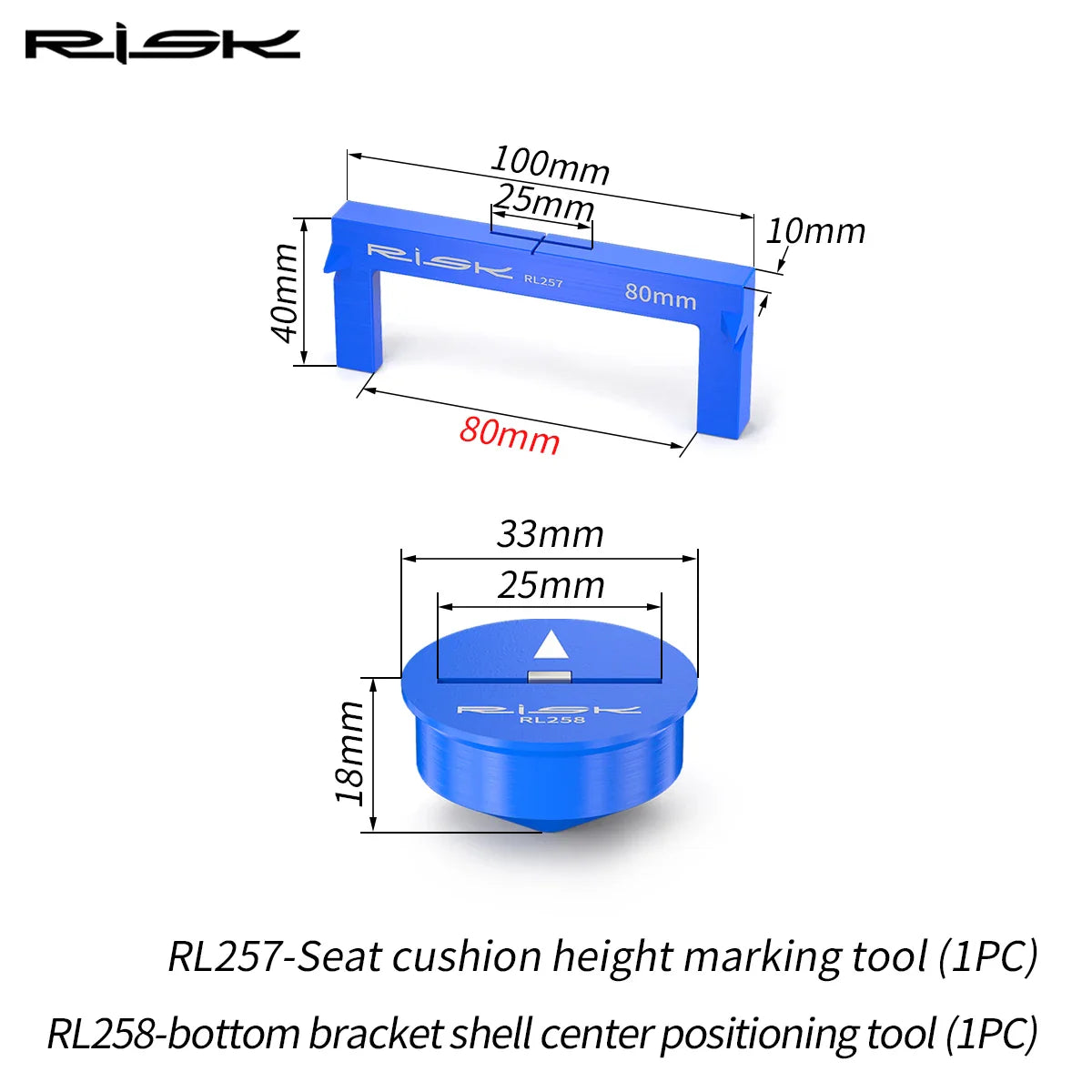 RISK Bicycle Seat Cushion Height Measuring Tool – Bike Fitting & Measurement Gauge