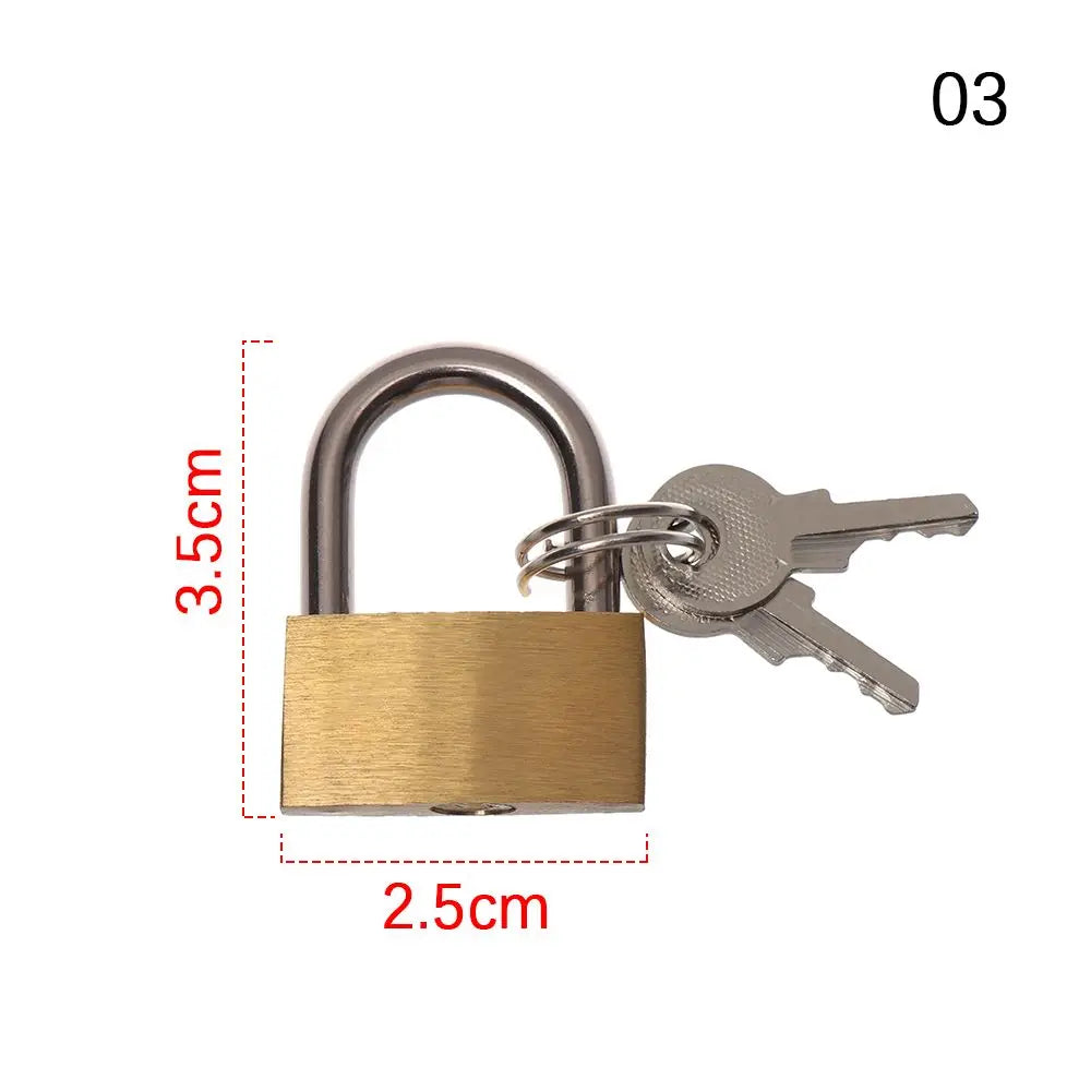 Small Copper Padlock – Mini Luggage, Box, and Case Lock for Home Improvement & Daily Use