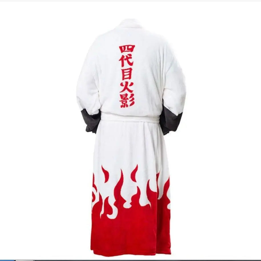 Naruto Akatsuki Uchiha Itachi Robe – Flannel Thickened Thermal Bathrobe Nightgown Pajama for Teens