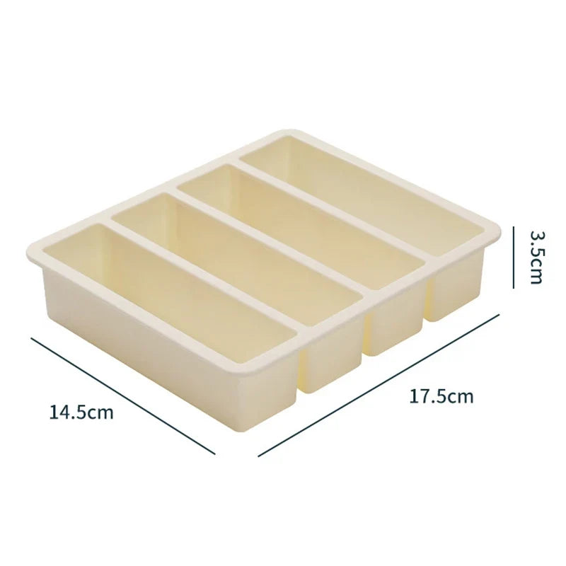 Extra Large Silicone Freezer Tray with Lid – Giant 4-Cube Food Storage Mold for Soup, Sauce & Meal Prep Ice Cubes Kitchen Container