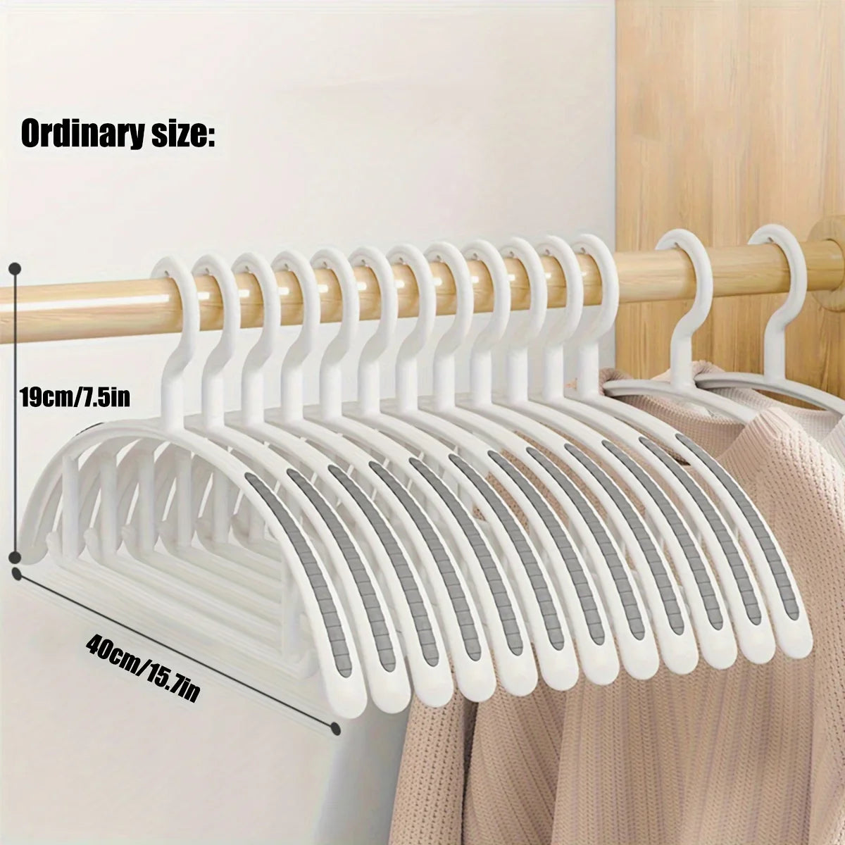 Household Non-Slip Plastic Hanger – Thick Wide Shoulder Clothes Drying Rack for Home & Wholesale Use