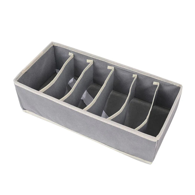 Sock & Underwear Organizer Drawer Divider – Foldable Closet Storage Bins for Bra, Underpants, Scarves, and Ties