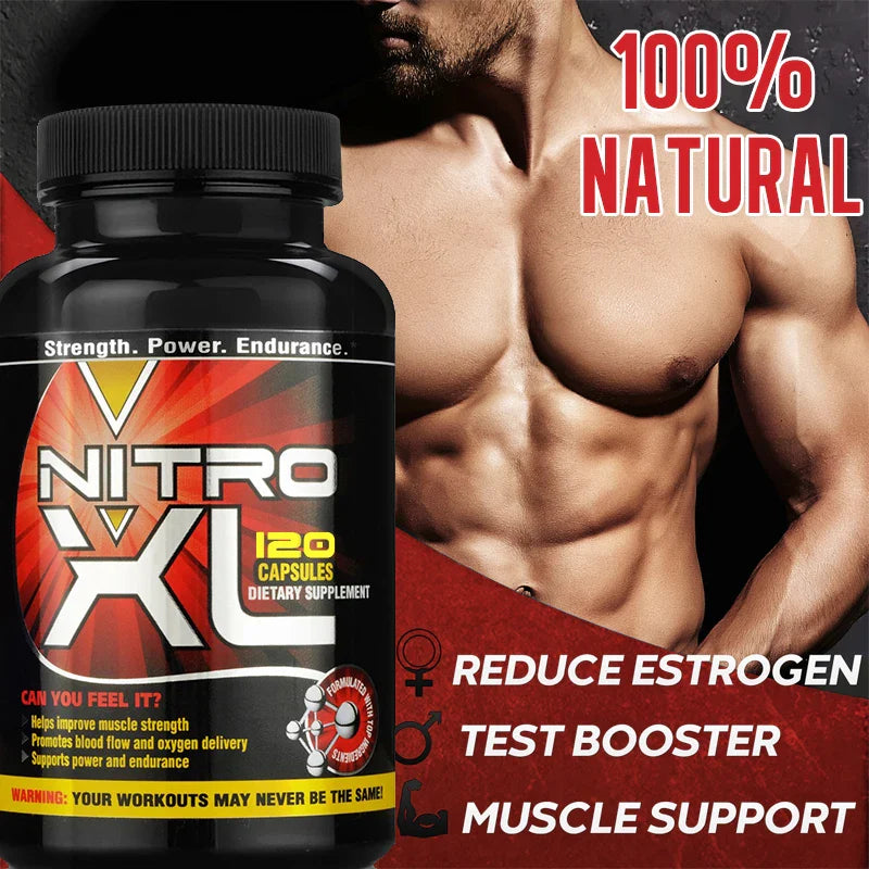 Nitro XL Nitrogen Booster – 120 Capsules for Muscle Growth & Endurance