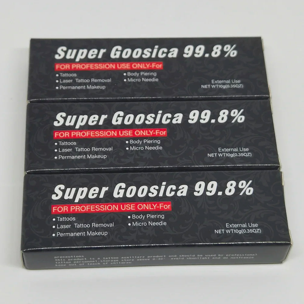 99.8% Black Super Gooscia Tattoo Cream – 10g for Permanent Makeup, Eyebrow, Lips, Microblading & Piercing Beauty