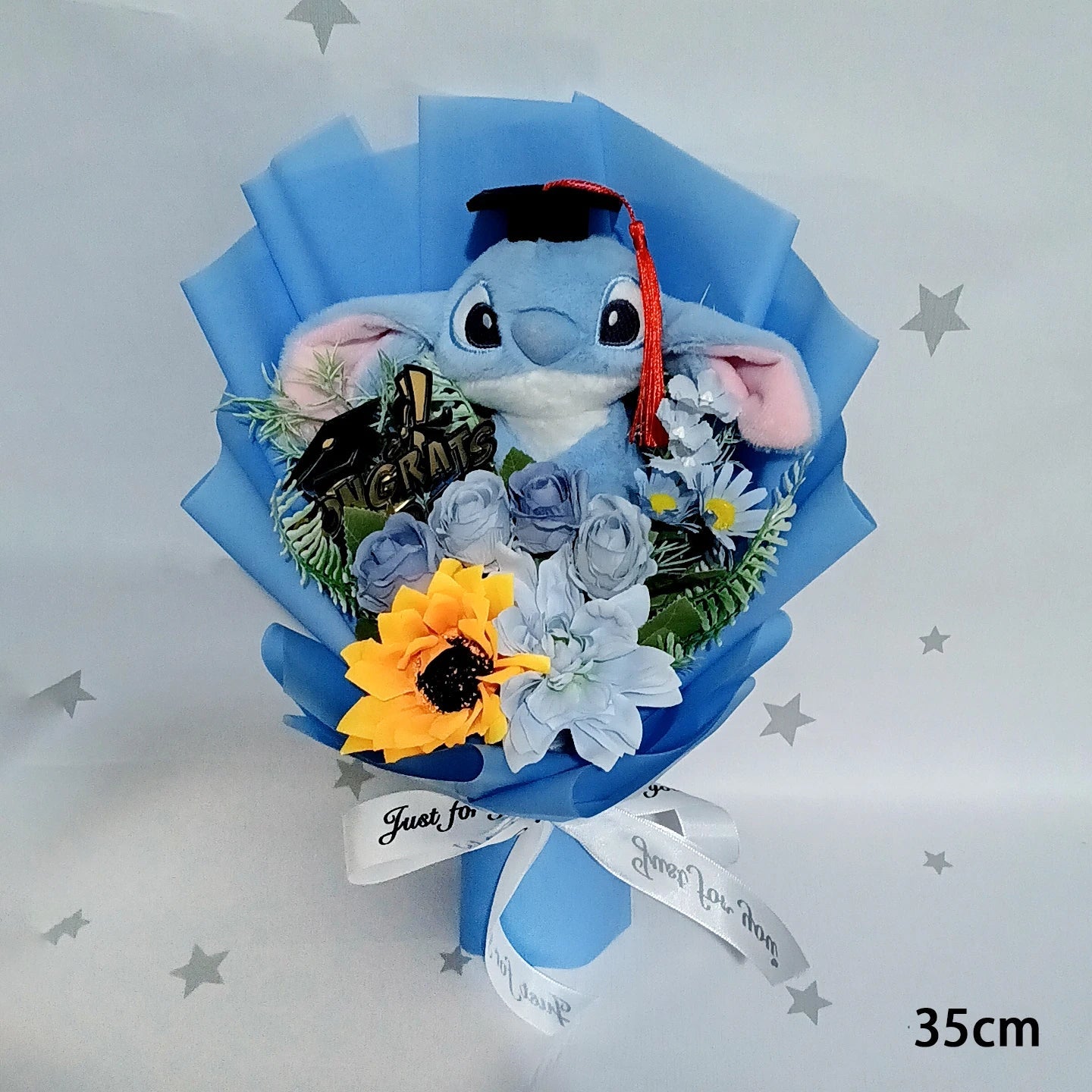 Lilo & Stitch Bouquet PVC Anime Stuffed Doll – Rose & Sunflower Gift for Birthday, Valentine’s & Christmas Day