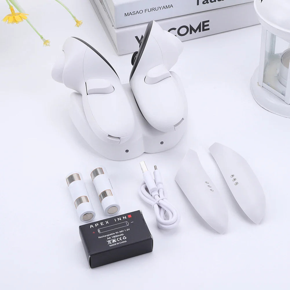 Controller Charging Station for Oculus Quest 3 โ 20W Fast Charging with 2 Rechargeable Batteries, Meta Quest 3 VR Accessory