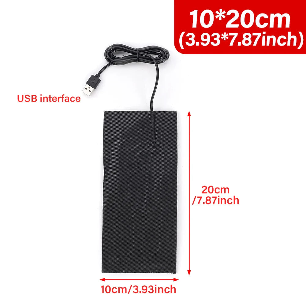 5V USB Carbon Fiber Heating Pad – Fast Electric Infrared Hand & Body Warmer for Winter
