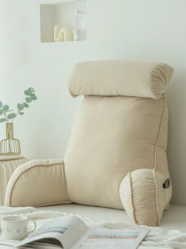 Triangular Headboard Wedge Pillow – Large Reading Backrest Support Cushion for Bed Sleeping & Positioning Comfort Bolster