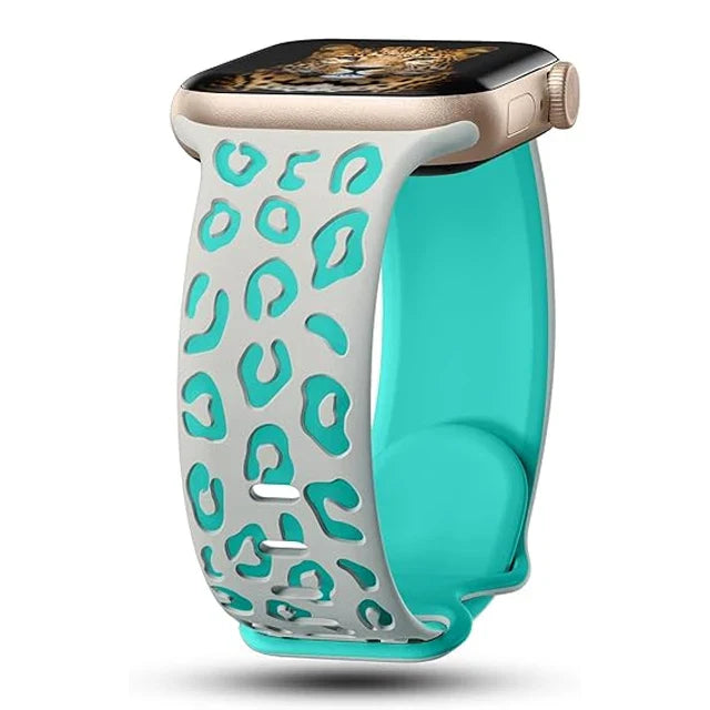 Engraved Silicone Strap for Apple Watch β 40mm-49mm Band Compatible with Series 4-10, SE & Ultra 2