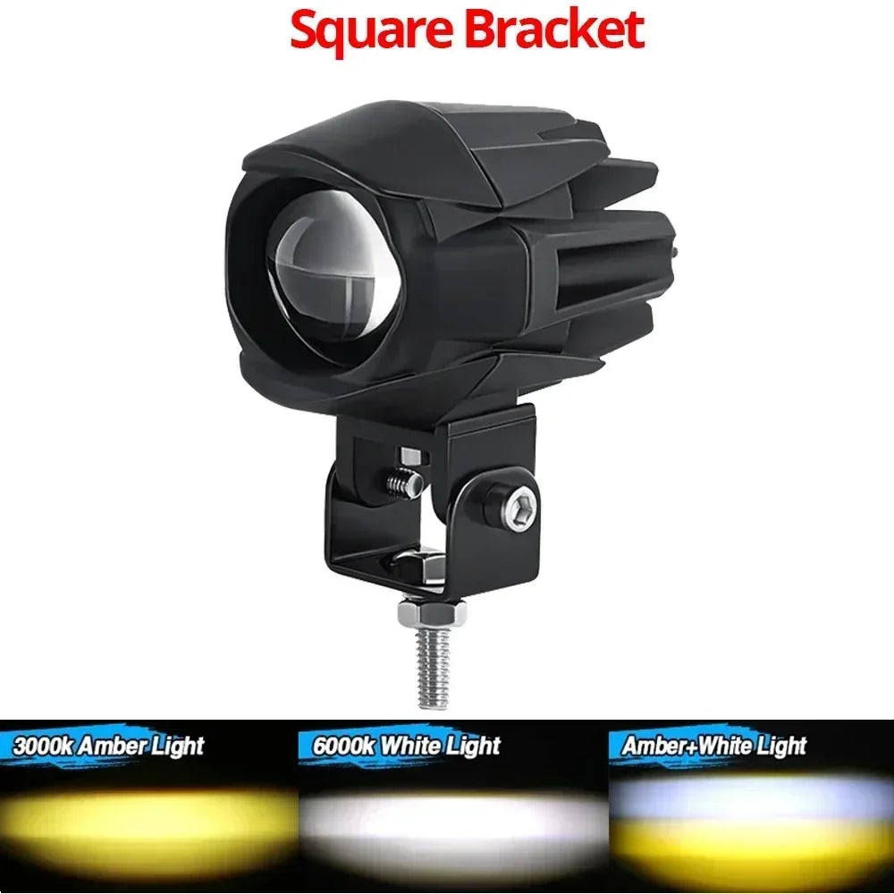200W LED Motorcycle Spotlight – Fog & Auxiliary Headlights for Off-Road, UTV, Truck, 12V/24V